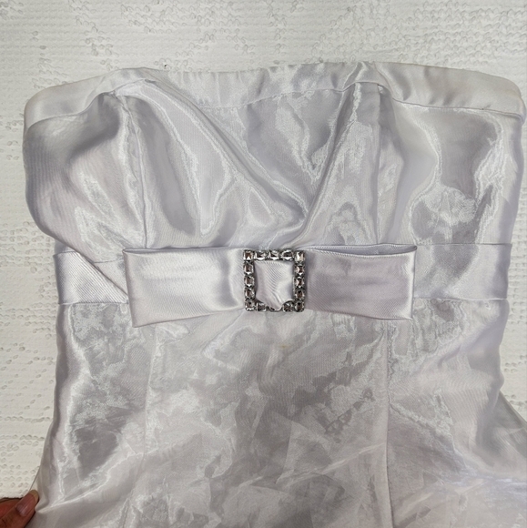 Gunne Sax Sleeveless Mini Ruffled Vintage Prom Dress Size 7 - Picture 3 of 14